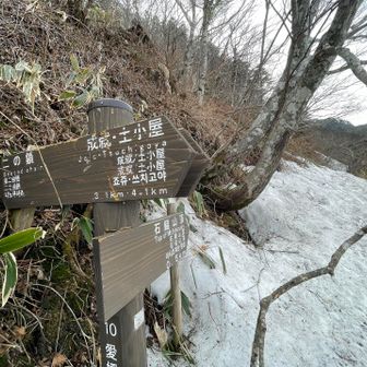 ここから上はまだ残雪あり