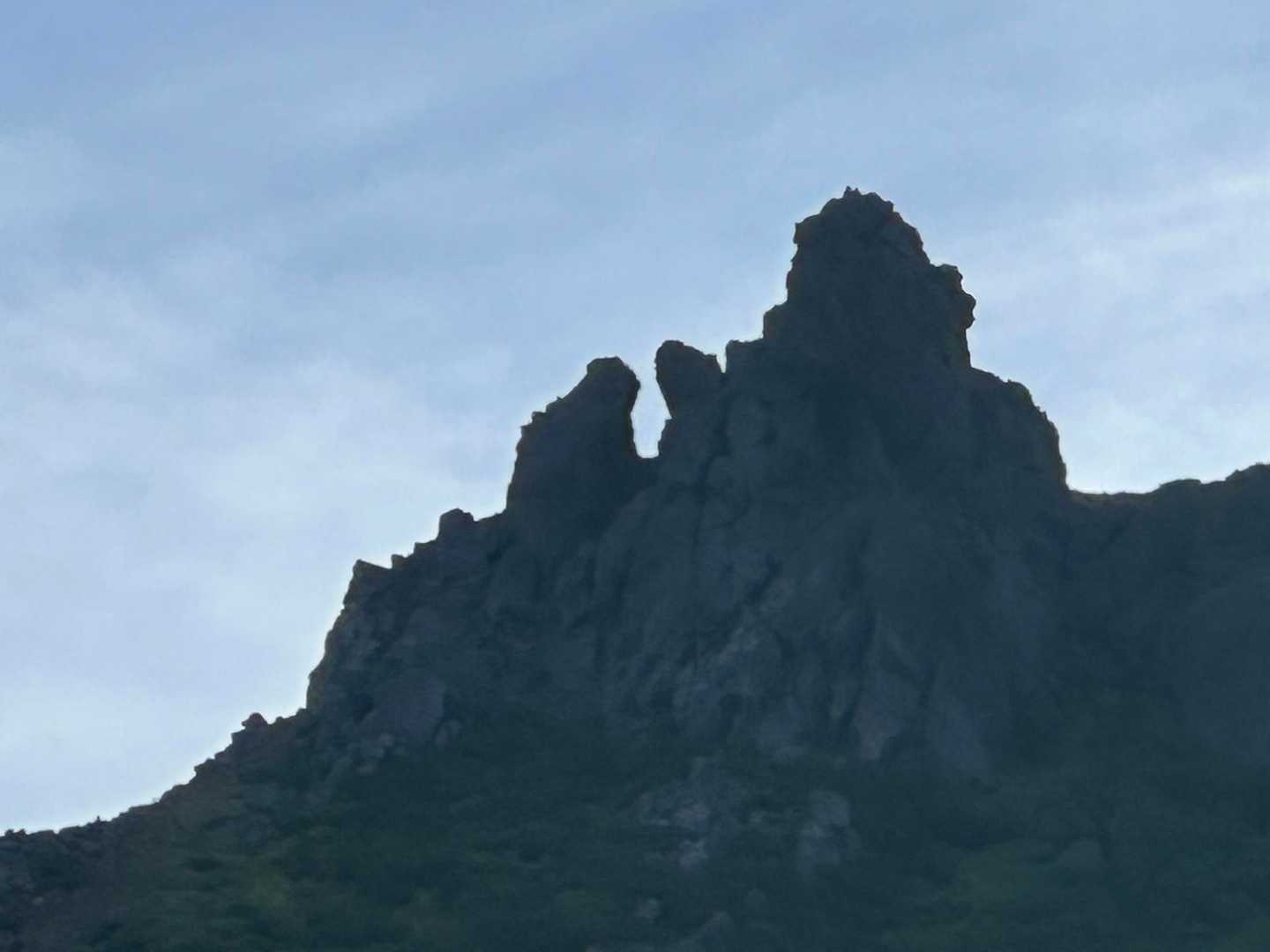 焼山の山頂付近に奇岩サルタヒコ(勝手に命名)