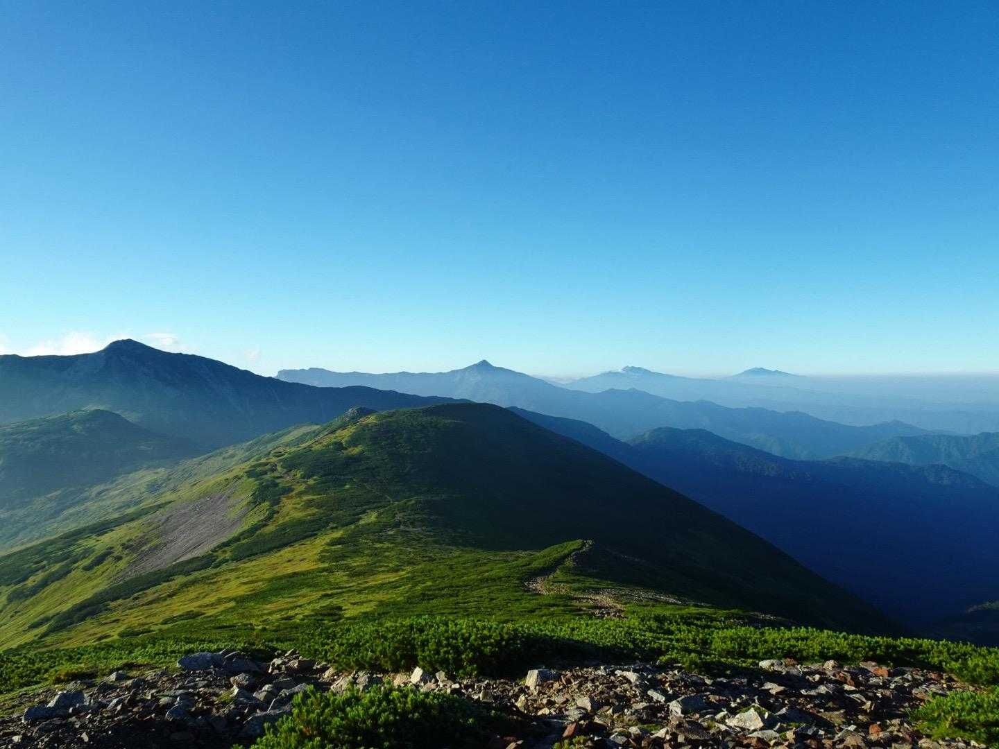 北ノ俣岳-赤木岳-中俣乗越-黒部五郎岳 縦走コースの写真