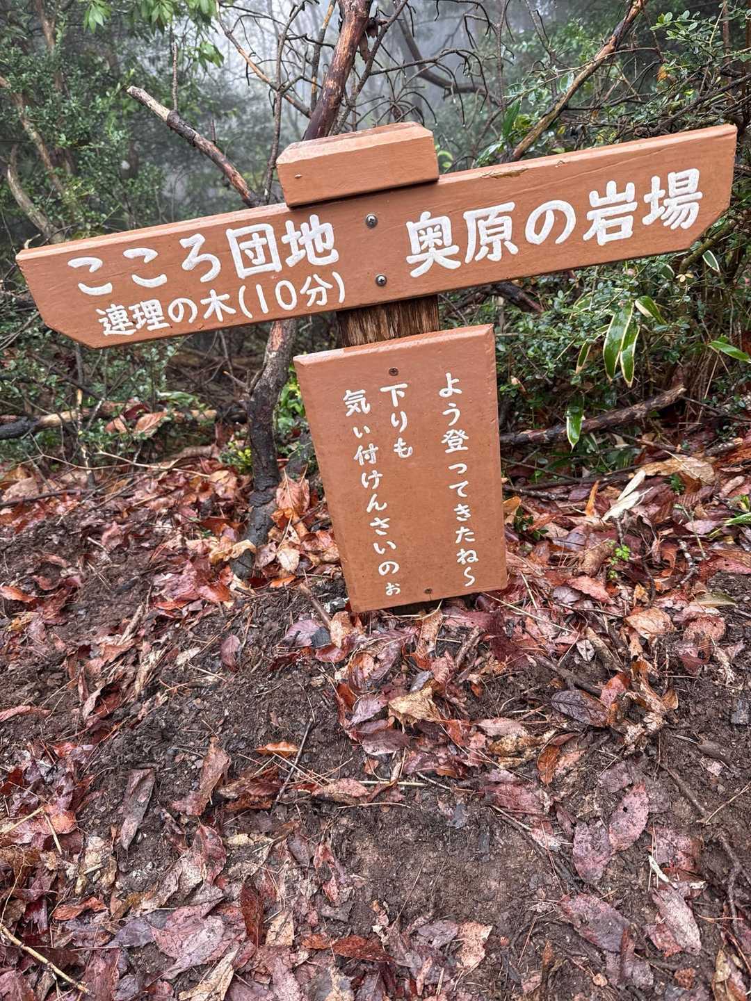 よう登ってきたね〜下りも気い付けんさいのおと書いてありました