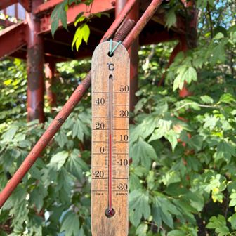 18度ぐらいか。山頂は涼しいですね。