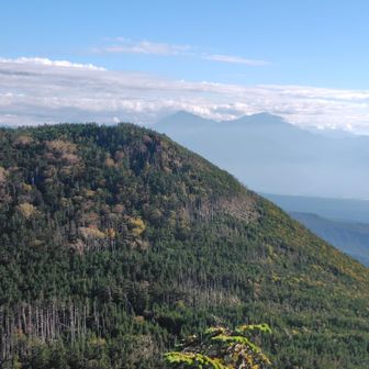 南アルプスの北岳方面