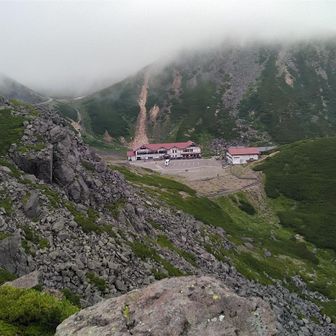 夕方から曇→雨予報なのでガスが掛かってきた