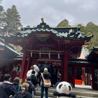 参拝の列に並びます。
こちらもインバウンド大勢