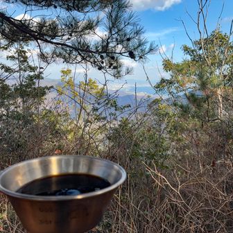 傘山山頂コーヒー♪
けれど傘山山頂の展望は・・・