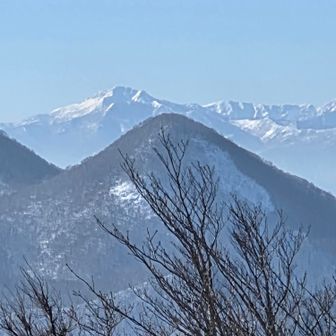 手前に高土山、奥に旭岳