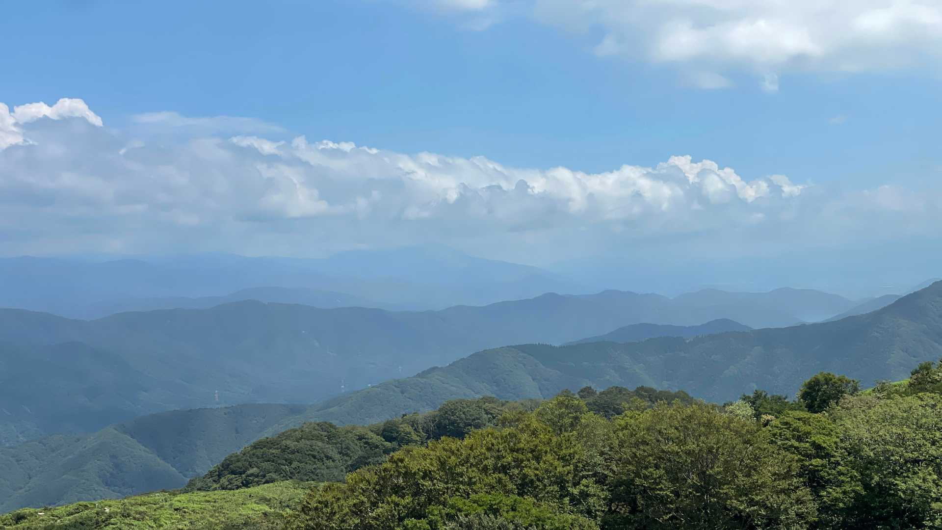 霞んでますが伊吹山