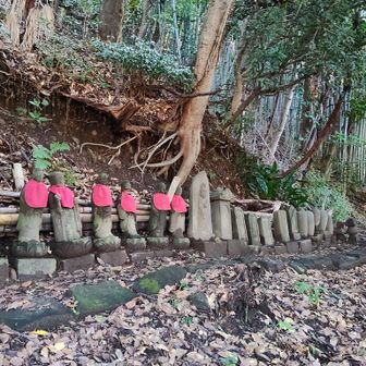 入山してすぐお地蔵様が迎えてくれました