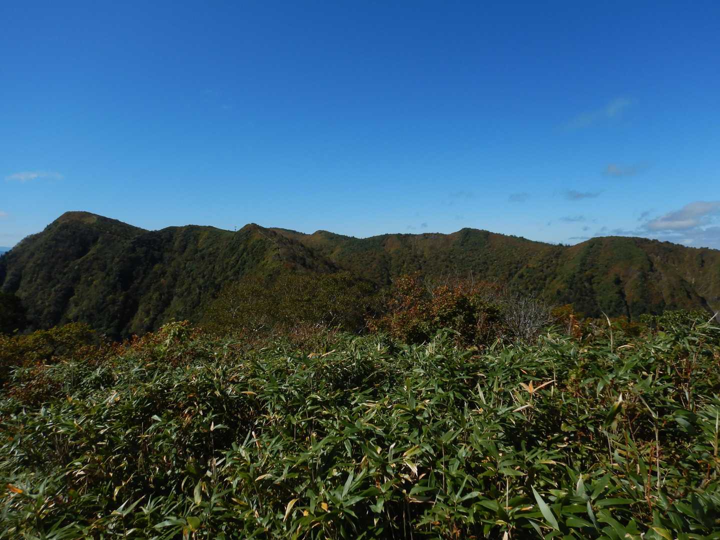 七ヶ岳の由来っぽい山容。
七つありそう