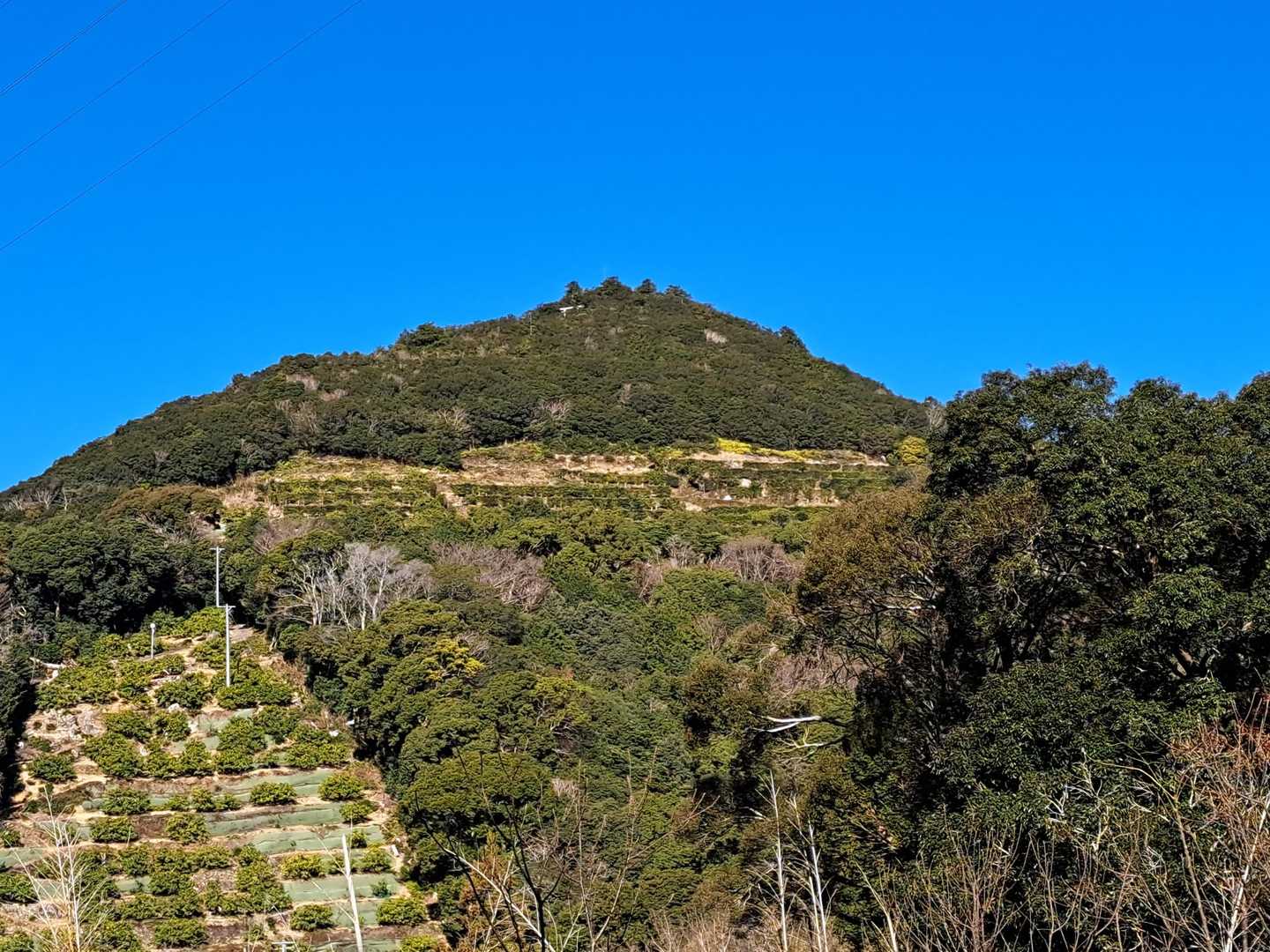 林道から見える五ケ所浅間山⛰️　お久しぶりです
