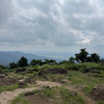つつじヶ丘手前の見晴らしのいい場所から。
ここは白くない。
トレーニングとはいえ、山頂からの眺望はほしかったな〜🥲