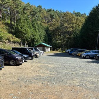 駐車場はほぼ満車。この後、満車の表示が出た