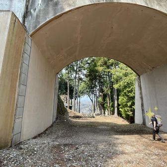 大きな水路橋の下に入ってみます
「ピーヤ」と呼ばれる鍛冶屋坂水路橋
山中湖を源流として上野原までの水路沿いに8つの発電所を設け、明治・大正期から今でも電力源として活躍しているそうです