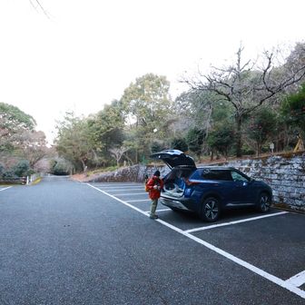 丸山キャンプ場、早めの帰宅の心づもり
気温マイナス3℃、快晴