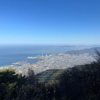 翠波峰山頂から見る四国中央市街。