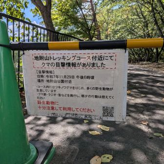 山登ります！
昨年の秋に🐻出没したみたい⚠️
怖いから熊鈴無らしながら行きます🔔