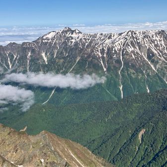 笠ヶ岳、かつて歩いた笠新道は長かったなあ