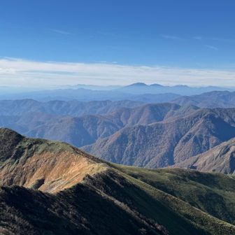 中央に浅間山の姿