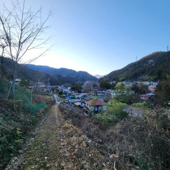 普通の田舎道だけど、綺麗に見えます