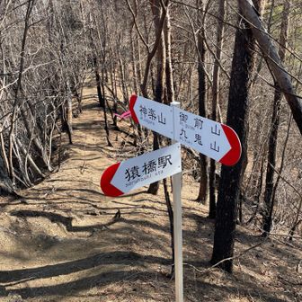猿橋駅への分岐を進む前に神楽山へGO！
