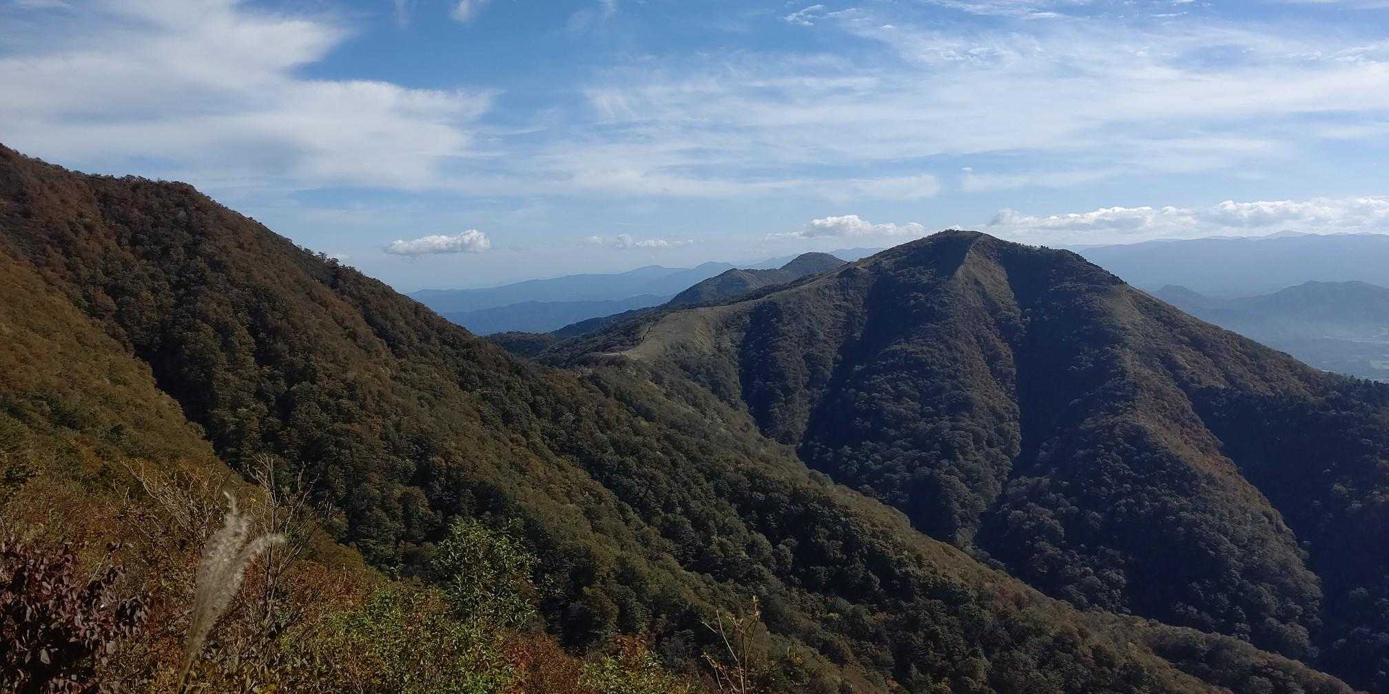 上蒜山登山口-槍ヶ峰-上蒜山-中蒜山-日留神社-中蒜山登山 縦走コースの写真