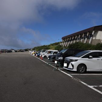 駐車場。聞いた話しでは、9時には満車らしい（そうだよね）。