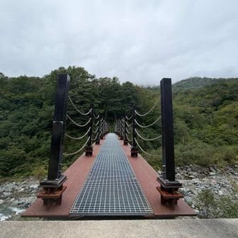 樹林帯の下りがなかなかキツい。単なる下りでなくアップダウンが地味にあるし、濡れた岩をまたいだり。雨なら地獄のような登山道になるはず。
この橋からは微妙に登り返しが始まり。