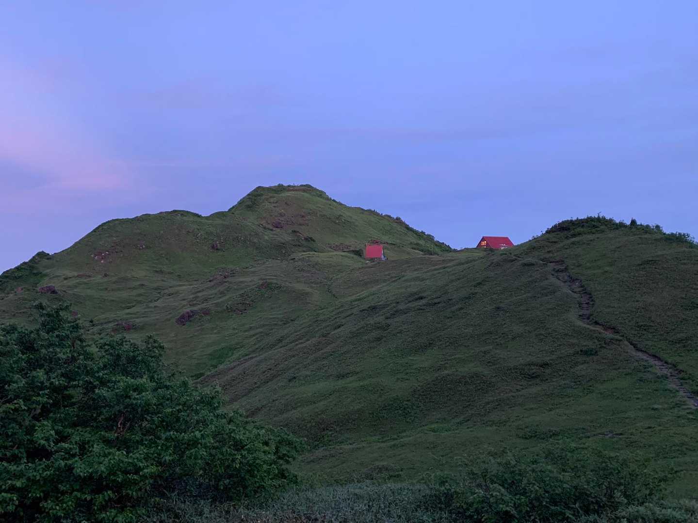 振り返って朝日小屋