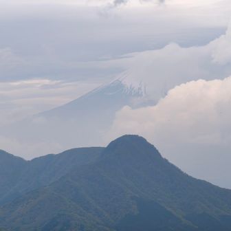 金時山と富士山