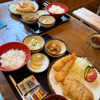 フライが料亭のようでした。衣が薄くサクサク～♪