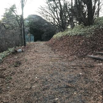 矢印が埋もれかけている看板