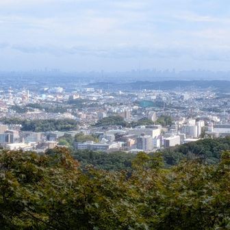 金比羅台園地から八王子市内方面、本日は眺望👍