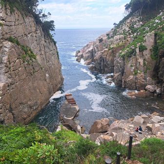 蘇洞門。
頑張って下ったご褒美は、この景色✨
天気も回復してくれて良かった。
