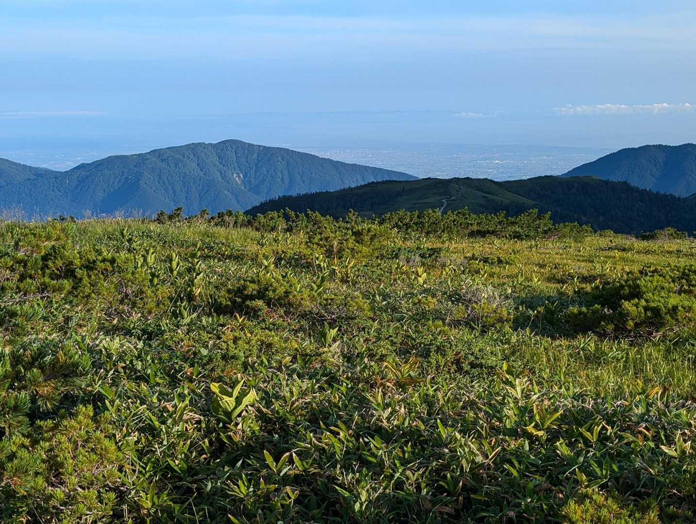 富山平野を見下ろします
