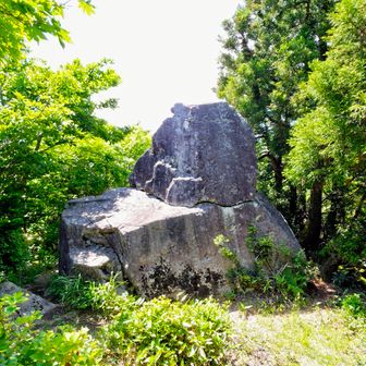 広々と眺望の良い山頂の一角に秘かに佇む出雲烏帽子岩。
山名の由来でしょうか？
ぐるりと散策、他にも名前の付いた🪨があります。