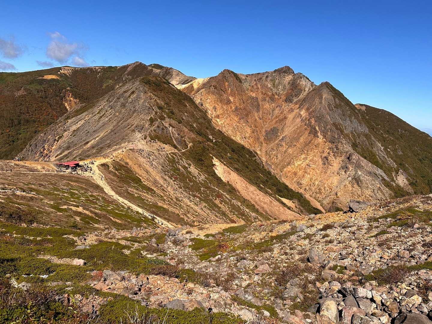 那須ロープウェイ 山頂駅-茶臼岳-峠の茶屋登山口-那須ロー 縦走コースの写真