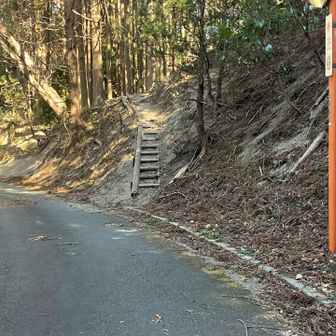 岳山登山口に階段が整備されてます👍
サンケツさんのお仕事のようですね🙇‍♀️