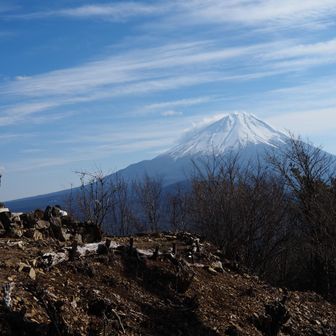 烏帽子岳から富士山