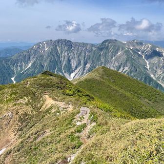 笠ヶ岳と白毛問と谷川岳を直線で見れるスポット
