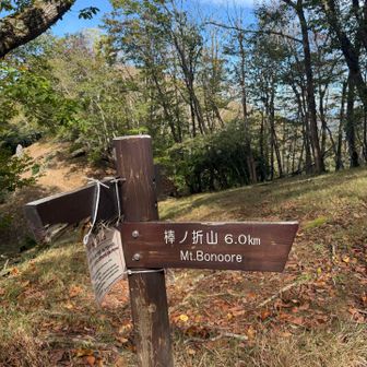 蕎麦粒山との分岐。ここから初めての道。