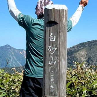 頂上とうちゃこ
左は鳥甲山、右は佐武流山