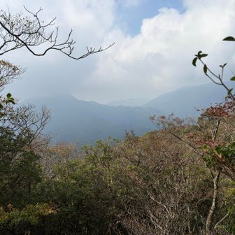 いつもの鎌ヶ岳、雨乞岳、御在所岳。今日はいまいち。