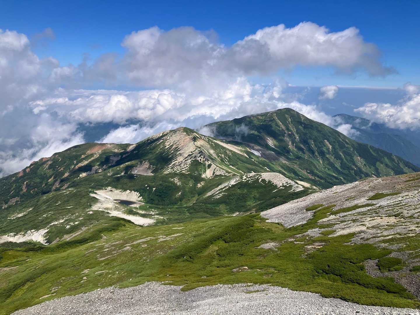 蓮華温泉バス停-蓮華温泉登山口-船越の頭-小蓮華山-白馬岳 往復コースの写真