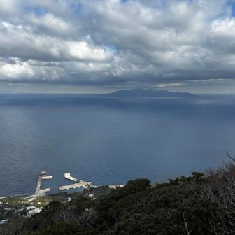 眺めヨシ😆
港が見える。向こうは大島