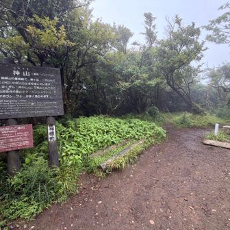 神山 山頂。
冠ヶ岳方面には行けないように見事な柵が設置してありました。