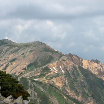 鷲羽岳からの水晶小屋