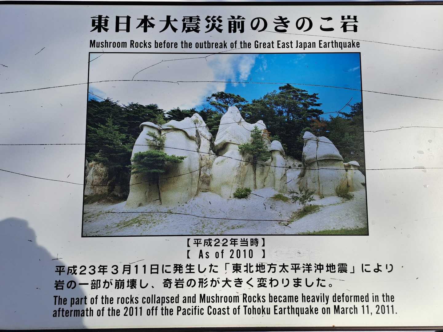 震災で崩れたんですね😢