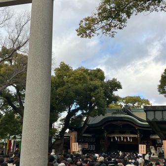 本殿も大行列だったので遠くから手を合わせる