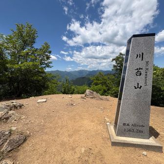 川苔山（川乗山）（標高1363）到着
（かわのりやま）

開けていませんが、本日見晴らし最高👍

奥多摩ハイカー8/8コンプリートです😊
