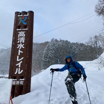 ここでスノーシュー装着